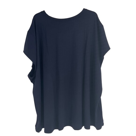 NWT Universal Standard Womens Navy Blue Tee 3XL Pima Cotton Modal Relaxed Fit - Picture 2 of 10